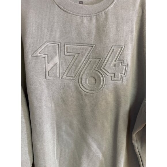 1764 Signature Oliver Sweatshirt XL Sage Green Crewneck Embroidered Logo - Picture 2 of 8